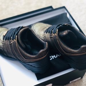 Chanel Golden Brown Trainers Size 35.5